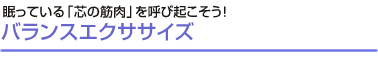 バランスエクササイズ