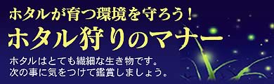 ホタル狩りのマナー