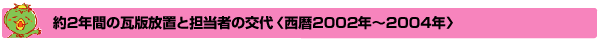 約2年間の瓦版放置と担当者の交代