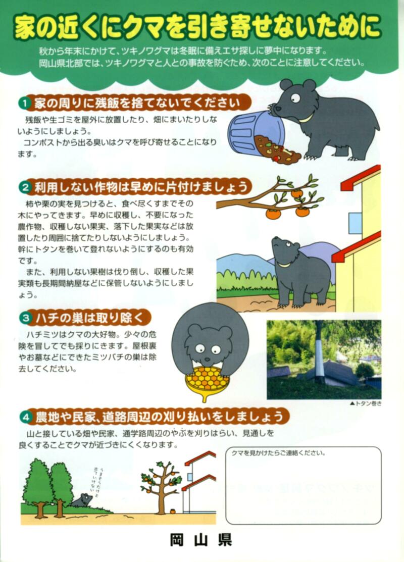 もしクマと出会ったら。 - 津山瓦版