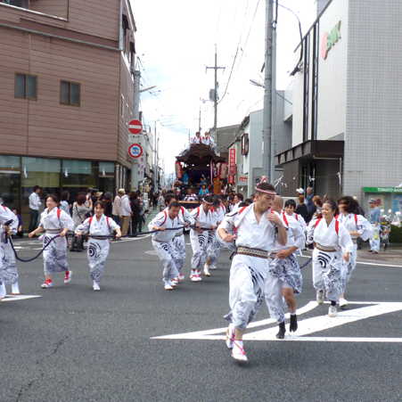 津山徳守神社秋祭りに出動しただんじり16基