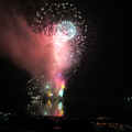 鏡野町大納涼祭（奥津湖のほとり）で5000発の花火