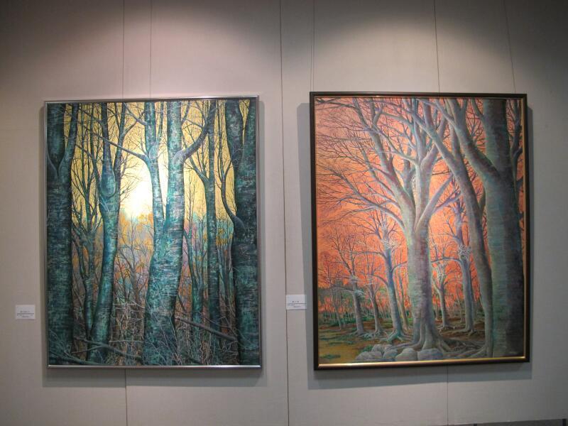 植月正紀【津山・鶴山公園】希少画集画、状態良好、新品高級額装付 植月正紀絵画展（喜寿記念展） - 津山瓦版