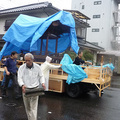 徳守祭り 幻のだんじり「下紺屋町 龍虎臺」雨の中、曳出しへ！