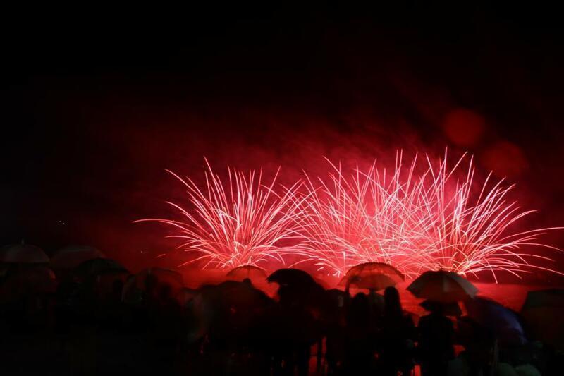 15年塩手池の水中花火と阿波の花火 津山瓦版