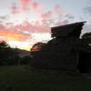 弥生住居跡から見た夕焼け(沼)