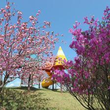 ツツジ＆さくらのコラボが美しい公園