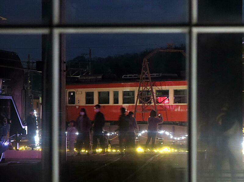 津山まなびの鉄道館のイルミネーション